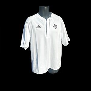 Adidas Texas A & M Aggies men's white maroon sideline short sleeve size Medium